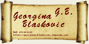 Georgina Blašković vizit kartica